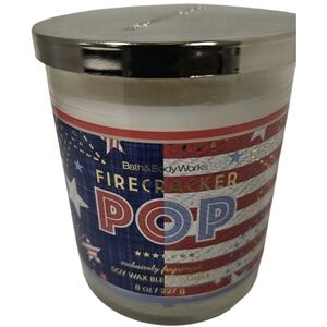 Bath & Body Works Firecracker Pop Candle - Red, White, Blue